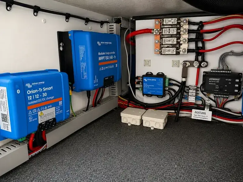 Electrical installation and LiFePO₄ battery